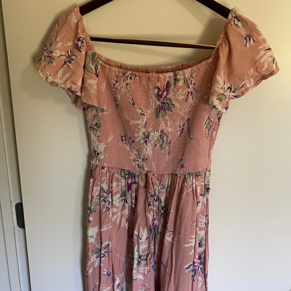 Off the shoulder flowy midi